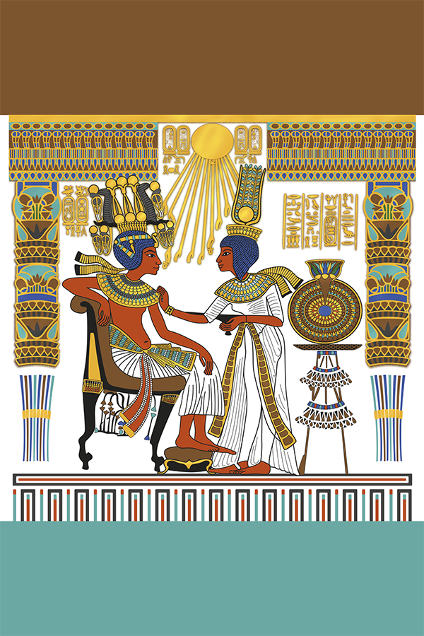Ilustracion Trono de Tutankhamun